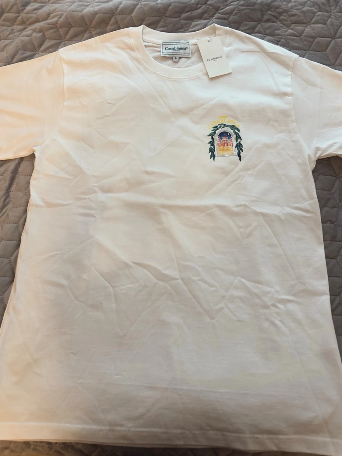 Vit t-shirt från Casablanca med tryck