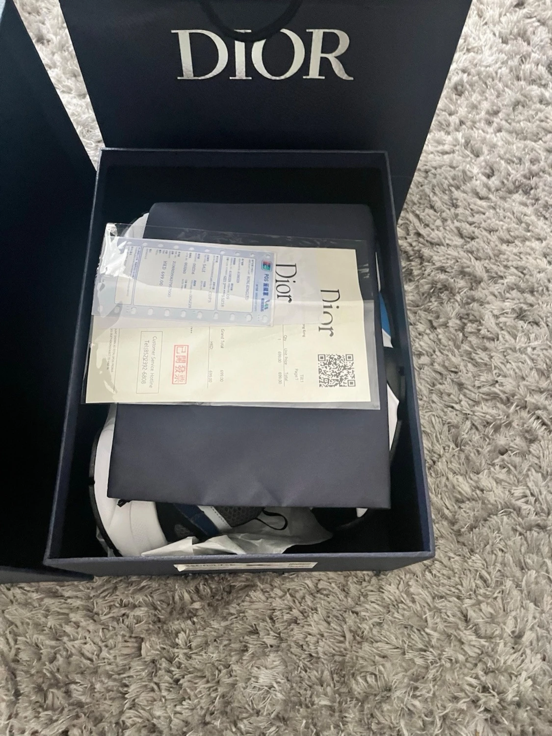 Dior B22 sneakers blå och svart vit  - 2