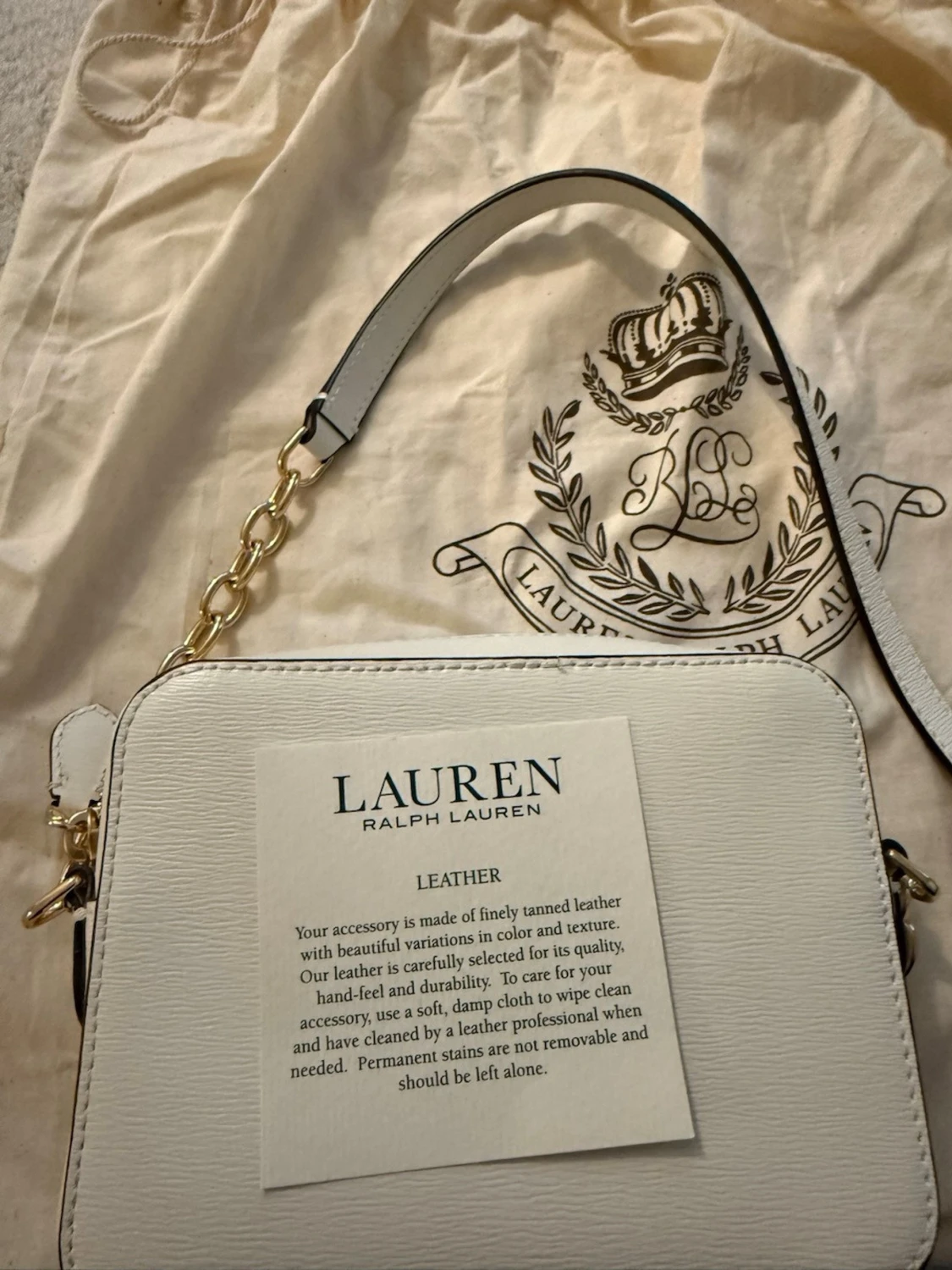 Vit handväska från Lauren Ralph Lauren - 2