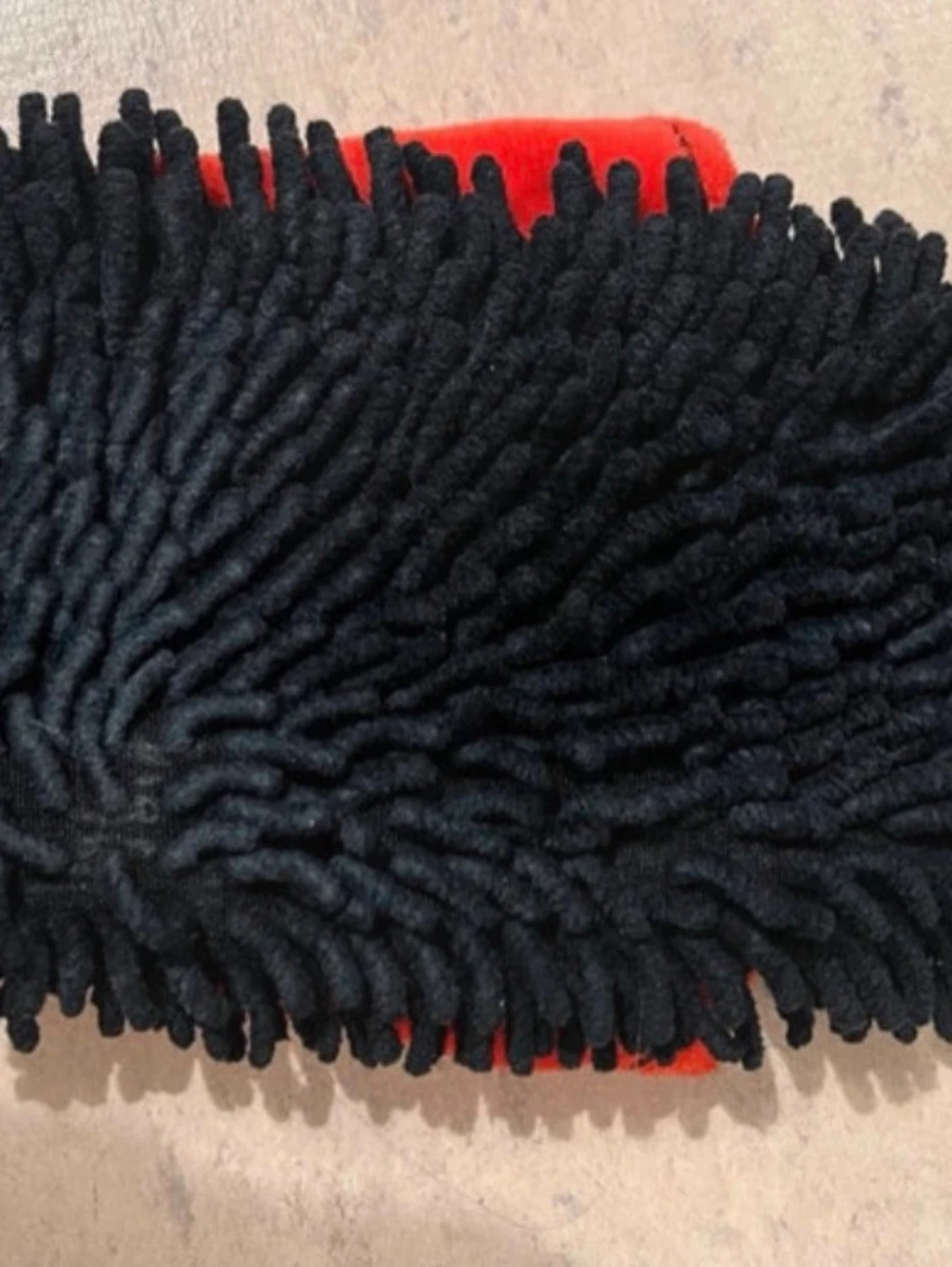 Röd och svart mikrofiber-tofflor 2 st - 1