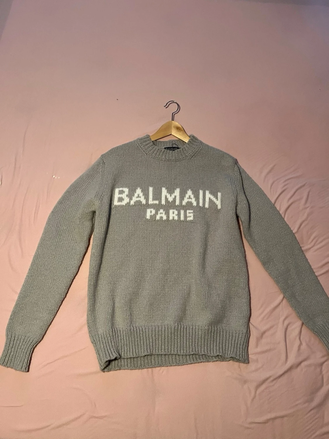 Grå stickad tröja från Balmain - 1