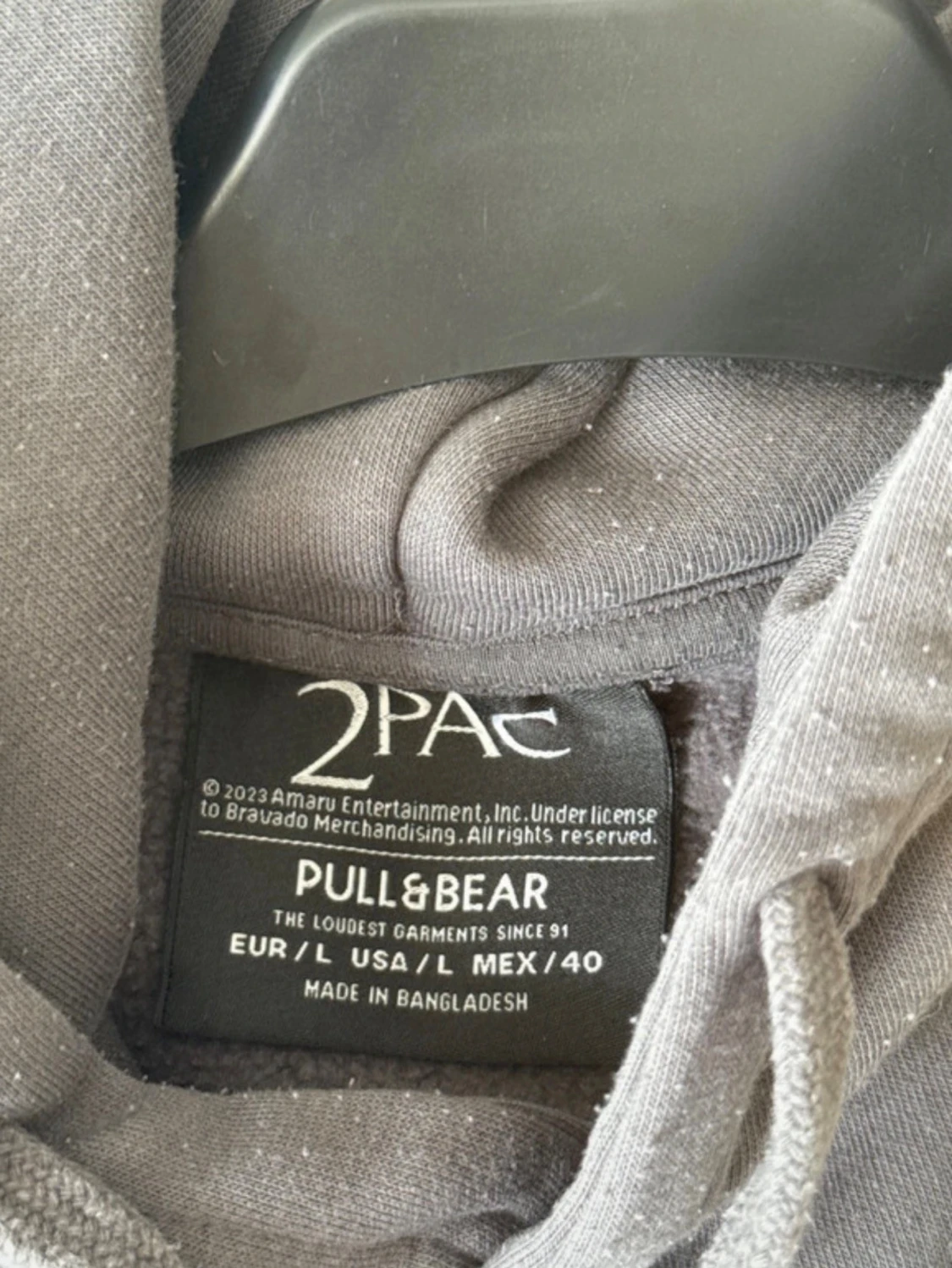 Svart Tupac hoodie med tryck - 2