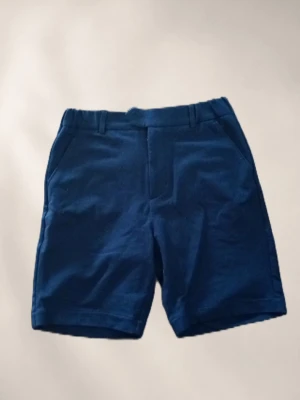 Mörkblå shorts från Tresanti - Snygga mörkblå shorts från Tresanti med klassisk passform. Shortsen har bälteshällor, sidofickor och en bakficka med knapp. Perfekta för sommaren och tillverkade i mjukt bomullsmaterial för skön känsla.