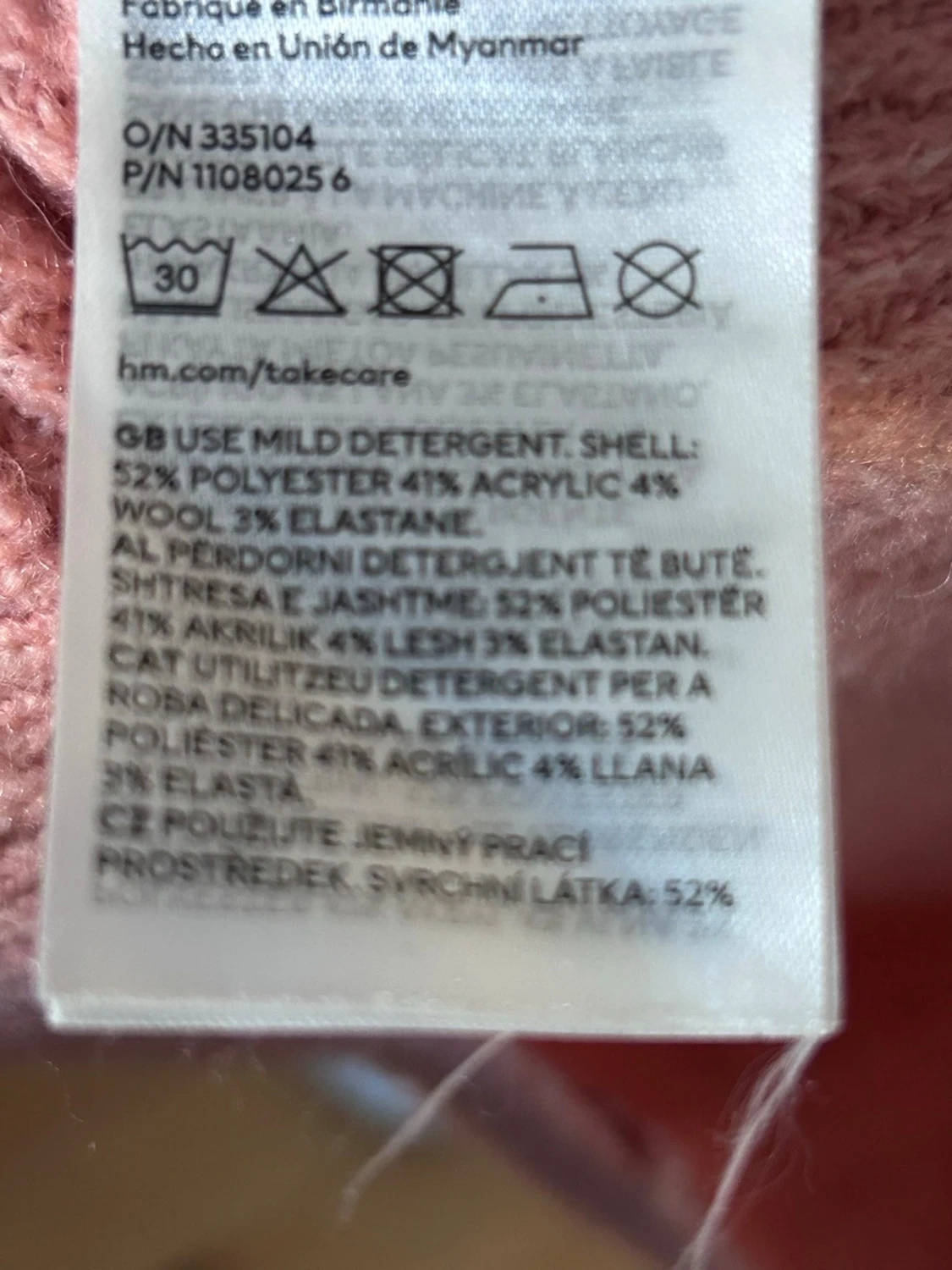 Rosa stickad croppad tröja - 3