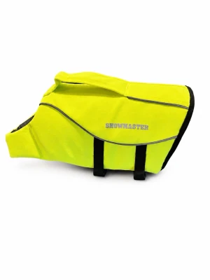 Gul flytväst för hund från Showmaster - Säljer en neon-gul flytväst för hund från Showmaster. Västen har svarta detaljer, reflexband och justerbara remmar under magen. Perfekt för sommarens båtturer. Tillverkad i slitstarkt tyg. Passar tex nakenhund. 