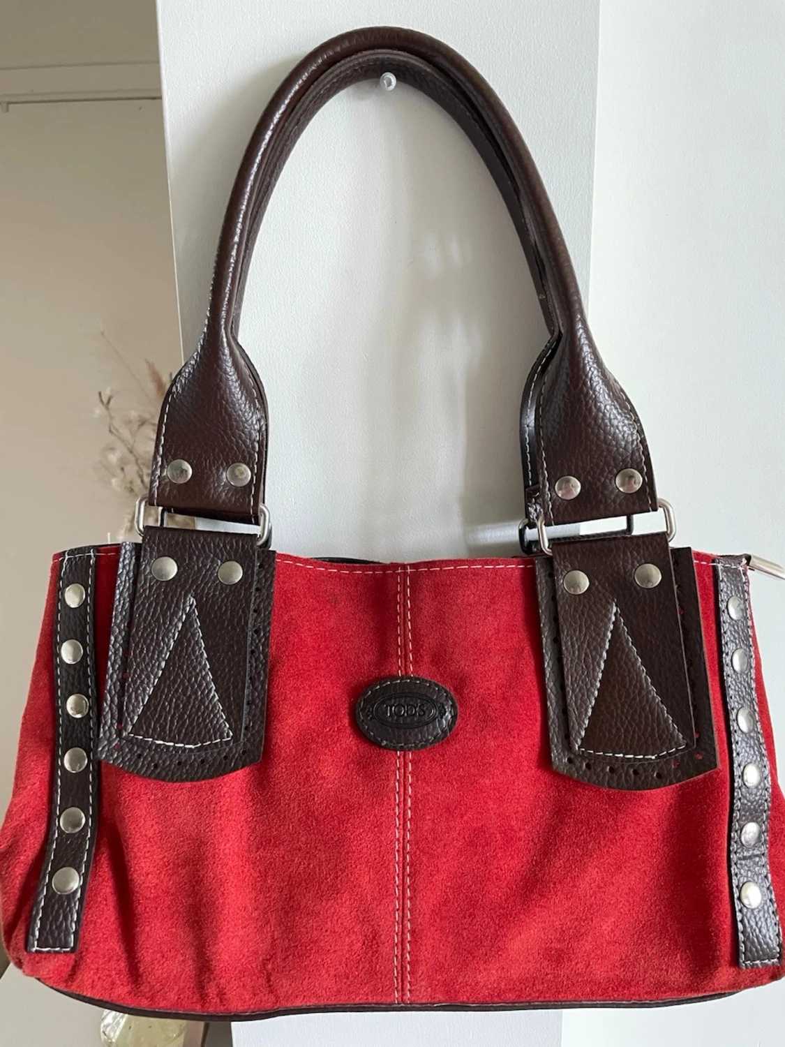 Tods röd vintage väska
