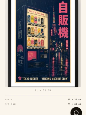 Tokyo Nights - Gillar du  japansk stil? Här är en poster gjort på (170 GSM MATTPAPPER). Postern kommer med eller utan träram i olika färger samt olika storlekar vilket gör att priset varieras. På Apollouf.com/ Finns även mycket mer på hemsidan/ Skriv i DM vid köp!!