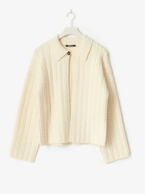 Cable knitted cardigan  - Cave knitted cardigan från Gina tricot 