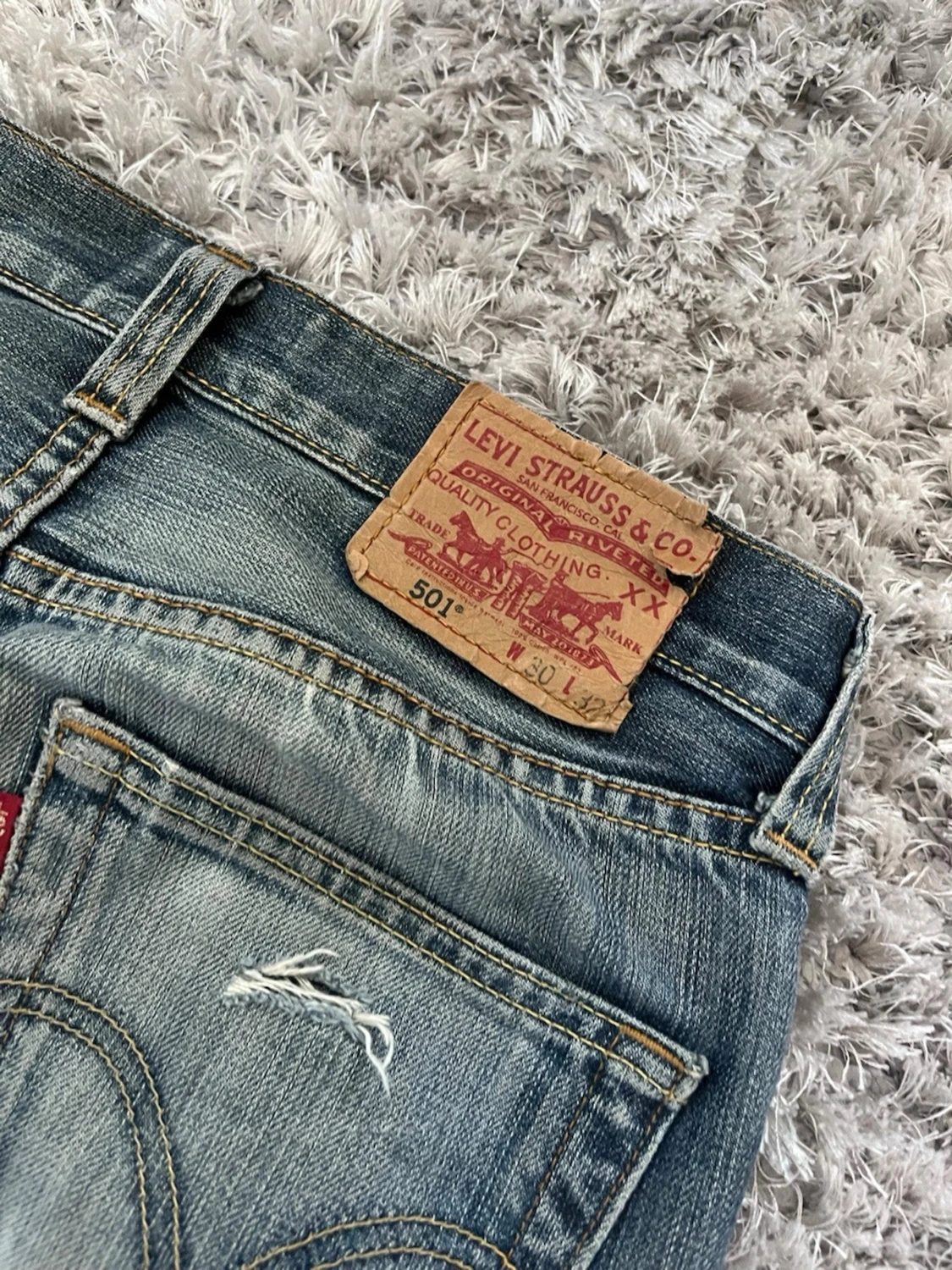 Levi's 501 raka blå jeans - 3
