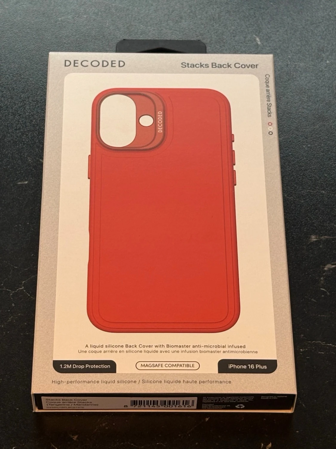 Rött silikonskal Decoded iPhone 16 Plus - 1