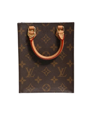 Louis Vuitton Monogram handväska - OBJEKTSKVALITET: AB EXTERIÖR KVALITET: Lätt mörkning på canvas/läder, fläckar, mindre slitage överlag INTERIÖR KVALITET: Mindre slitage överlag TILLBEHÖR: Rem FÄRG: Brun 14 cm