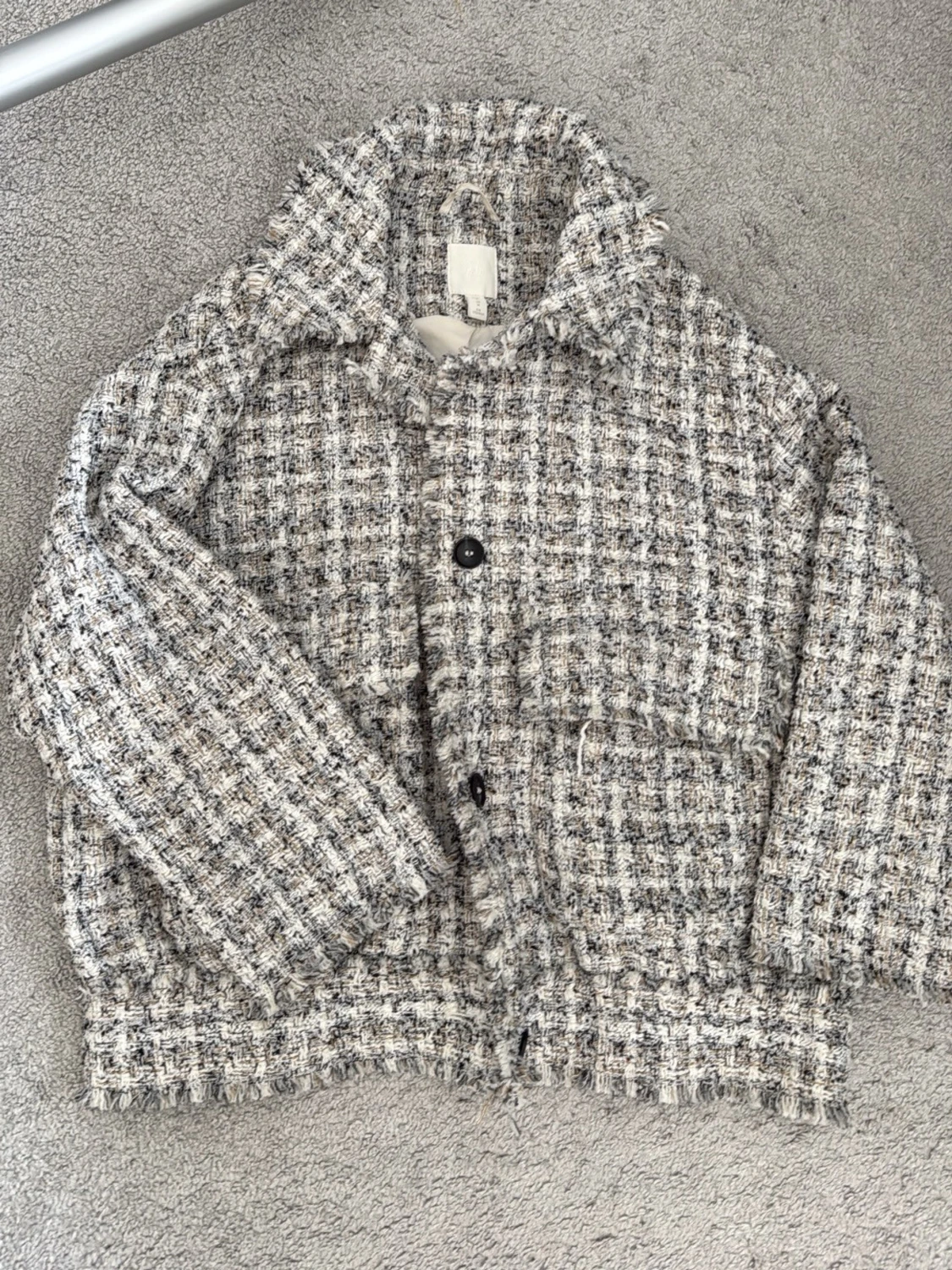 Tweed cardiganjacka från H&M