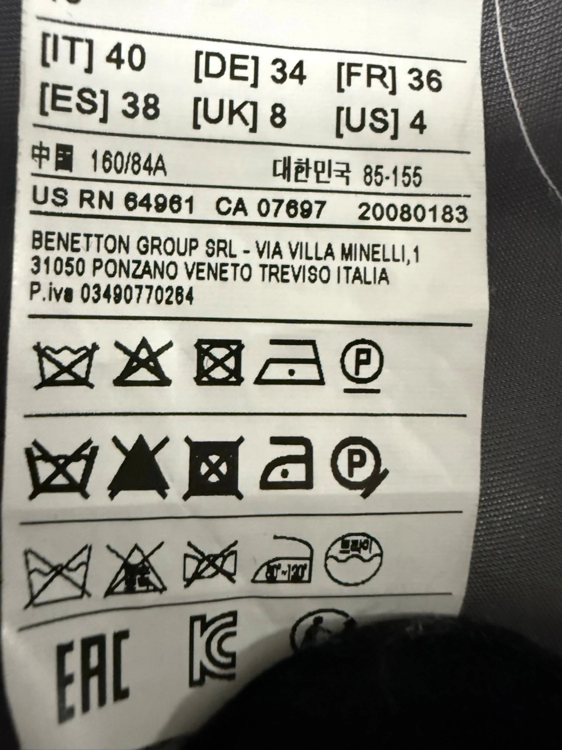 Grå klassisk rock från Benetton - 6