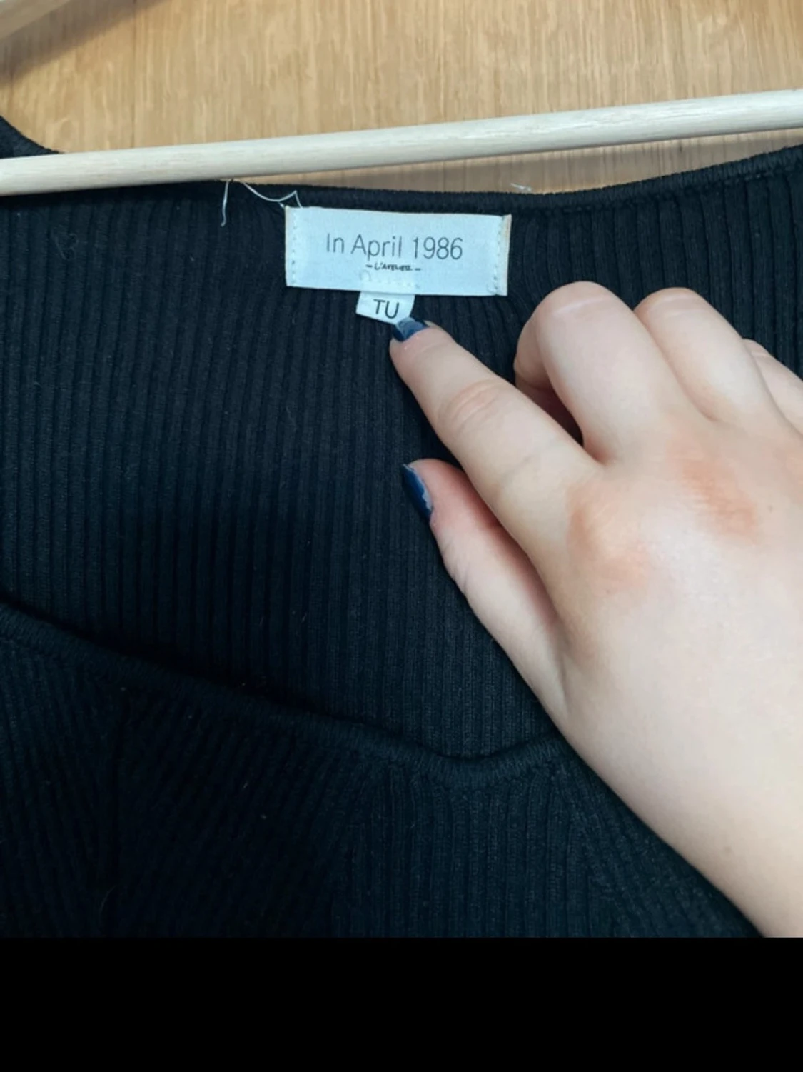 Svart ribbad topp från Astrid Frank - 1