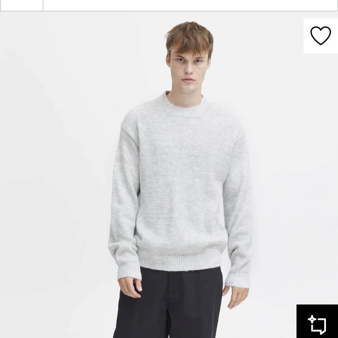 Grå stickad tröja från Solid - 91