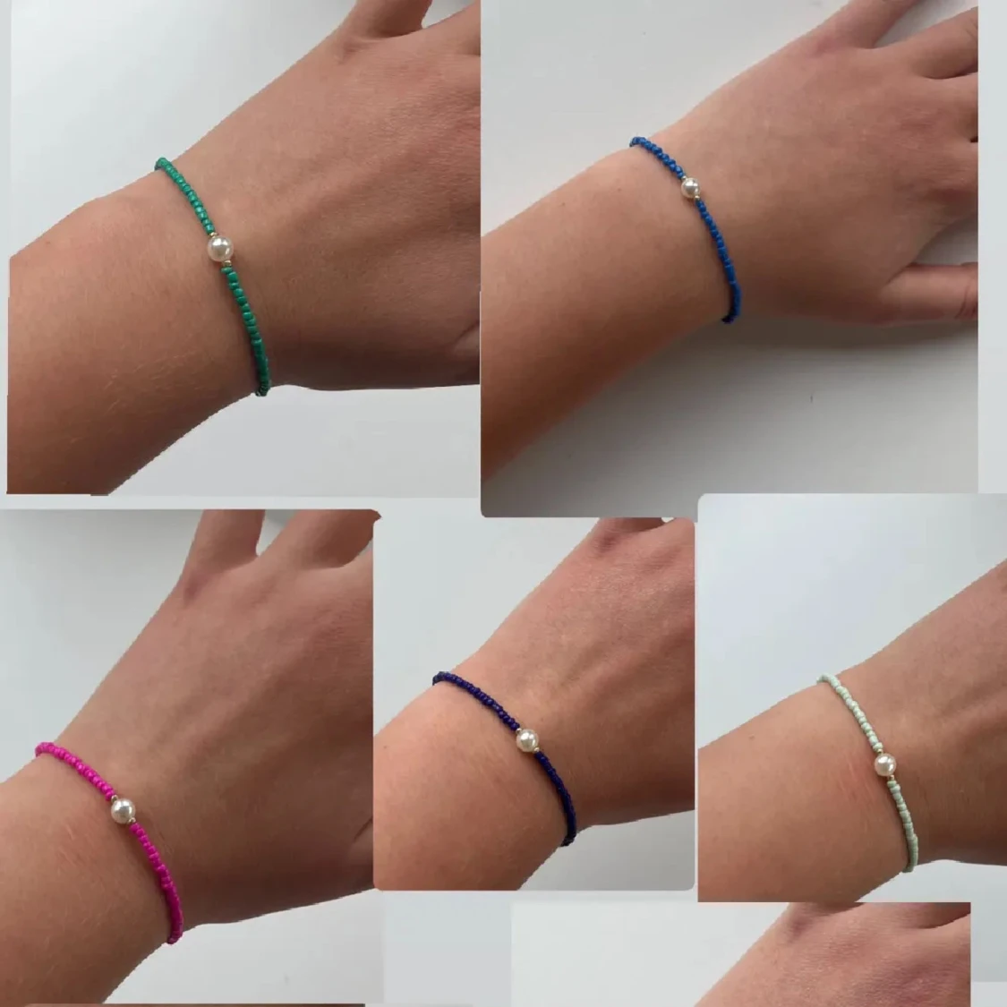 Färgglada halsband och armband med pärlor - 1