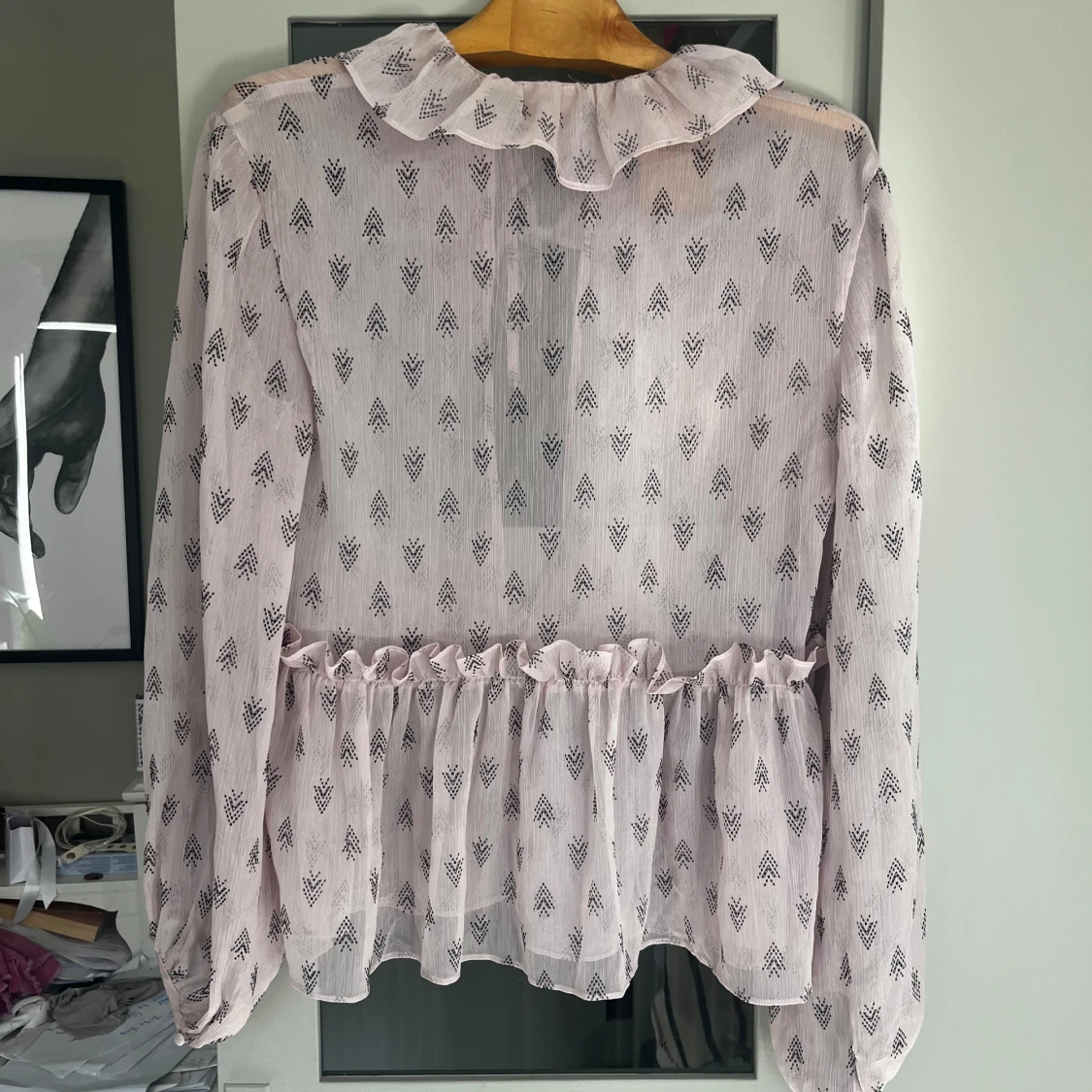 Rosa mönstrad blus - 92