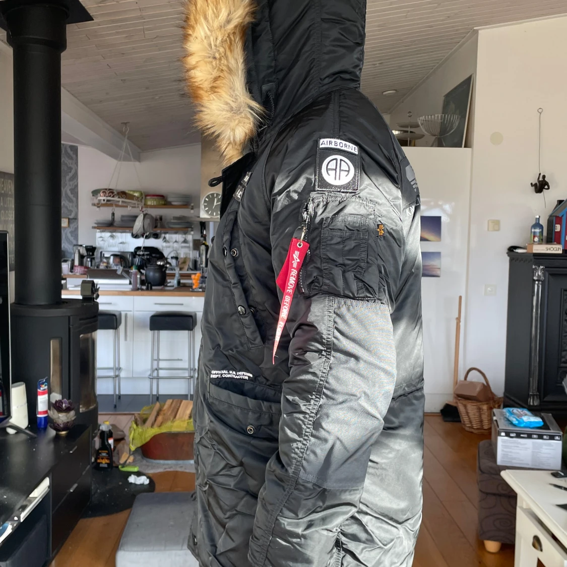 Svart alpha industries vinterjacka - 91