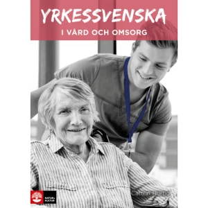 Yrkessvenska i vård och omsorg (häftad) - I bokens tolv kapitel får eleverna en inblick i vårdarbetet både utifrån vårdtagarnas och vårdpersonalens perspektiv. Därefter följer faktatexter om olika aspekter av arbete inom vård och omsorg: vårdetik, psykiatri, omvårdnad, vanliga sjukdomar etc. Till texterna hör läsförståelseuppgifter och ordövningar. Yrkessvenska i vård och omsorg kombinerar yrkeskompetens och svenskkunskaper och passar även för studier på distans. Tydlig kapitelstruktur Kapitlen inleds med tydliga och konkreta mål. Därefter följer frågor och nyckelbegrepp som hjälper eleverna att aktivera sina förkunskaper om ämnet. Varje kapitel avslutas med en sammanfattning som knyter an till målen och som med fördel kan användas som repetition. Berättelsen gör kunskapen konkret Varje kapitel består av två texter: en berättande text som berör en aspekt av arbete inom vård och omsorg samt en eller flera faktatexter som på ett teoretiskt sätt ger fakta och teoretisk kunskap till berättelsen. Yrkeskunskaperna från faktatexterna konkretiseras i berättelserna där eleven får möjlighet att träna yrkesspråket i en meningsfull och verklighetsnära kontext. Övningar hjälper till att utveckla språket Till texterna hör läsförståelseuppgifter, ordövningar och enkla skrivuppgifter. Till varje kapitel hör även ett stort antal webbövningar där eleverna får träna ordkunskap och grammatik. De självrättande webbövningarna samt facit till läsförståelsefrågorna gör att boken passar bra för elever som vill studera på distans eller på egen hand.  Kostnadsfritt extramaterial Yrkessvenska i vård och omsorg fortsätter på webben! Här finns extramaterial som inlästa texter och webbövningar.  Digitalbok Yrkessvenska i vård och omsorg finns även som digitalbok med webbövningar, inlästa texter och ordlistor.    Format Häftad   Omfång 144 sidor   Språk Svenska   Förlag Natur &amp; Kultur Läromedel och Akademi   Utgivningsdatum 2019-01-08   ISBN 9789127453715  