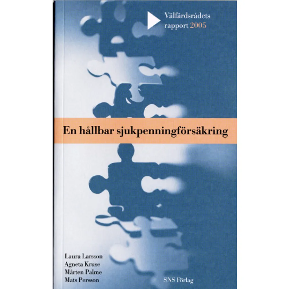 Det höga ohälsotalet utgör det största enskilda hotet mot den svenska välfärdsstatens hållbarhet. Den senaste tidens ökning i ohälsotalet kan knappast enbart förklaras med en motsvarande försämring i folkhälsan, utan förklaringen bör sökas i socialförsäkringens utformning och i dess samverkan med förändringar i samhället, inklusive andra försäkringar. Årets rapport från SNS Välfärdsråd handlar just om problemen med socialförsäkringar, med fokus på sjukpenningförsäkringen. Rapporten tar upp frågan om vad som är en bra och hållbar försäkring. Vidare diskuteras skillnader mellan socialförsäkringar och privata (sak)försäkringar. Författarna tar också en närmare titt på självrisk och skadereglering i sjukpenningförsäkringen och diskuterar för- och nackdelar i dagens utformning. Hur de riktigt långa sjukfallen som står för i princip hela ökningen i sjukfrånvaron de senaste åren bör hanteras utgör en viktig del av rapporten, liksom frågan om hur sjukpenningförsäkringen bör finansieras. Rapporten är en genomgång av den samlade ekonomisk-teoretiska och empiriska kunskapen på området och innehåller även den färskaste statistiken på området.  Författarna drar slutsatsen att systemet bör bli mer transparent och skaderegleringen mer effektiv. Det viktigaste förslaget är att Försäkringskassan bör göras autonom i och med att finansieringen kopplas fri från statsbudgeten. Två ytterligare förslag handlar om att sjukpenningförsäkringen och sjukersättningen bör slås ihop till ett system som ersätter för sjukdomsrelaterad arbetsoförmåga, och att Försäkringskassan bör införa en så kallad erfarenhetsbaserad premiesättning i stället för dagens medfinansiering.     Format Häftad   Omfång 103 sidor   Språk Svenska   Förlag SNS Förlag   Utgivningsdatum 2005-11-23   Medverkande Agneta Kruse   Medverkande Mårten Palme   Medverkande Mats Persson   Medverkande Laura Larsson   ISBN 9789185355266  . Böcker.