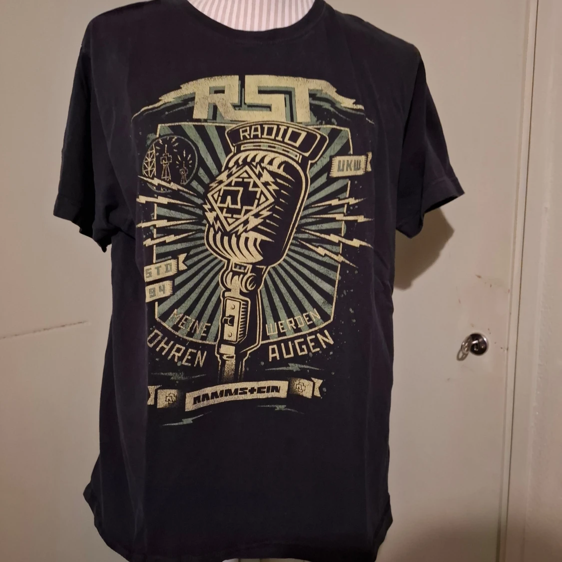 Svart Rammstein t-shirt med tryck