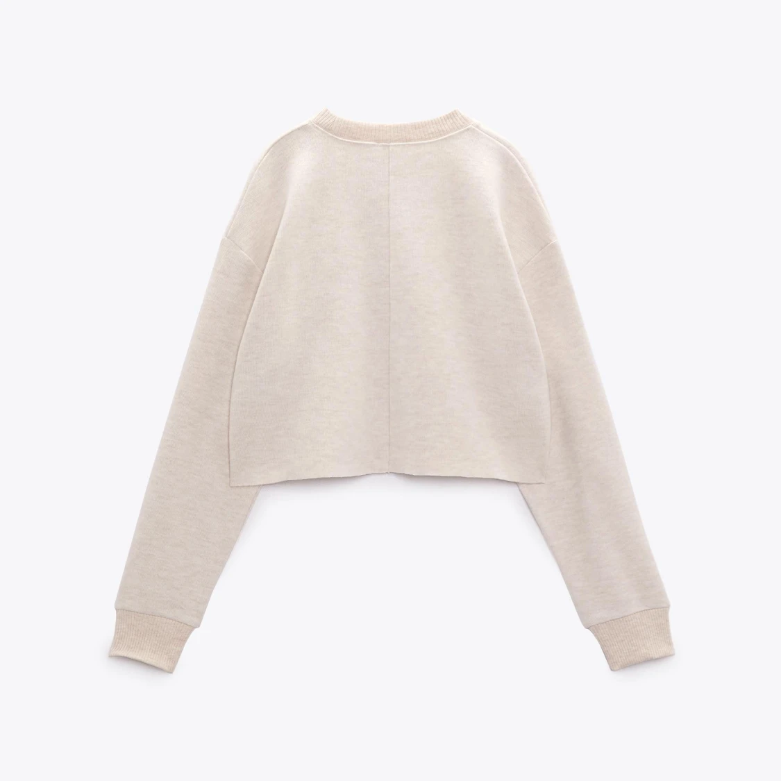 Zara-Beige set med lång kjol och croppad tröja - 3