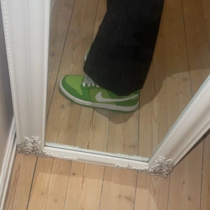 Gröna Nike dunks  - Hej! Jag säljer mina gröna Nike dunks eftersom jag inte använder dom. Använda 2 gånger på gymmet. Fräscha och rena. Pris kan diskuteras.