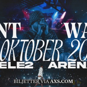 Antwan Biljett - Säljer en Antwan biljett till konserten den 12/10. Det är bakre ståplats och biljetten skickas över via AXS appen. Vid snabb affär kan priset ändras.
