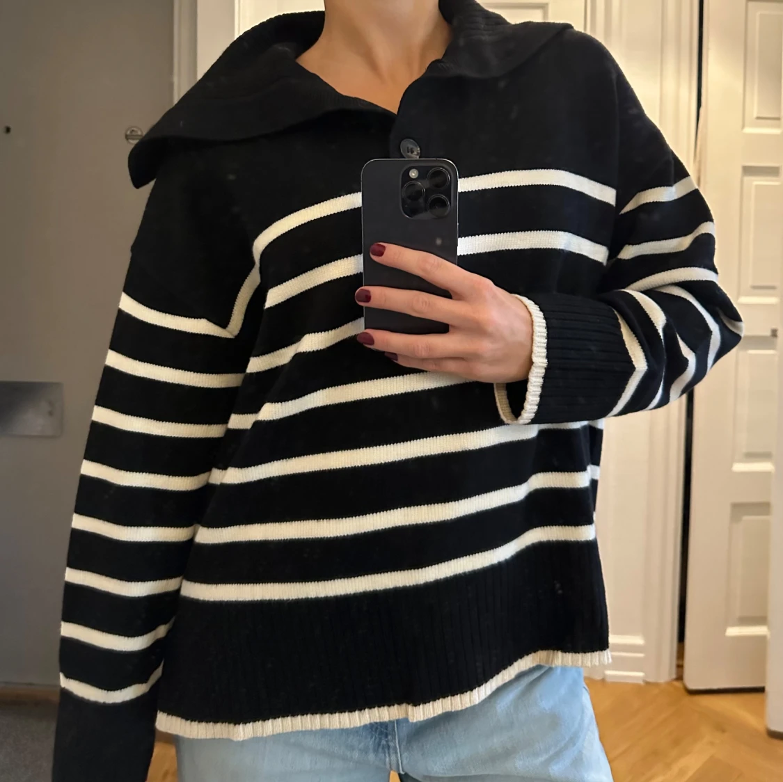 Randig stickad tröja från Zara  - 1