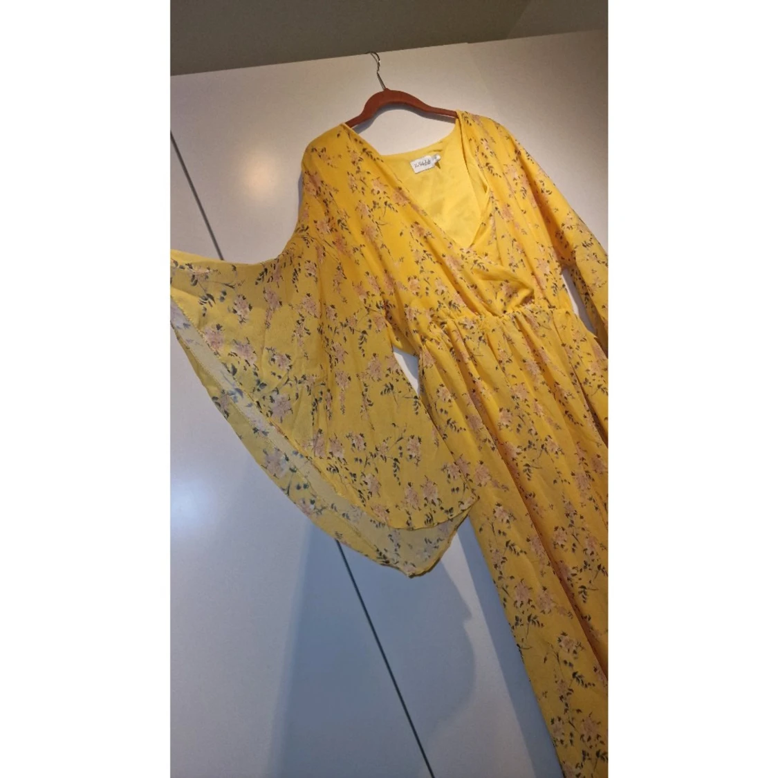 Gul Blommig Klänning - 92