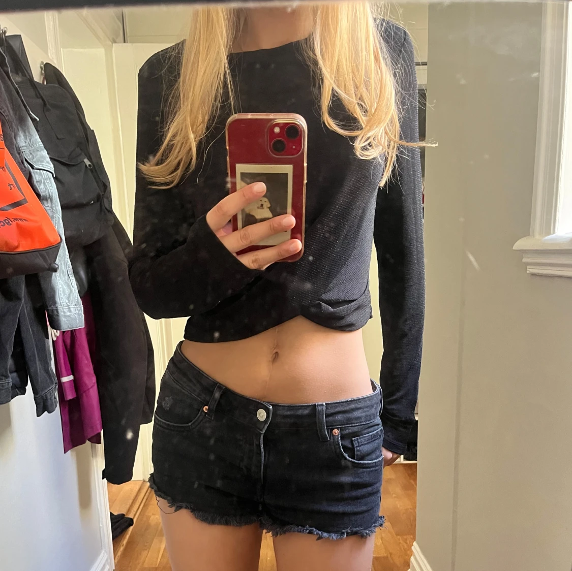 Helt ny glittrig svart festtröja  - 90