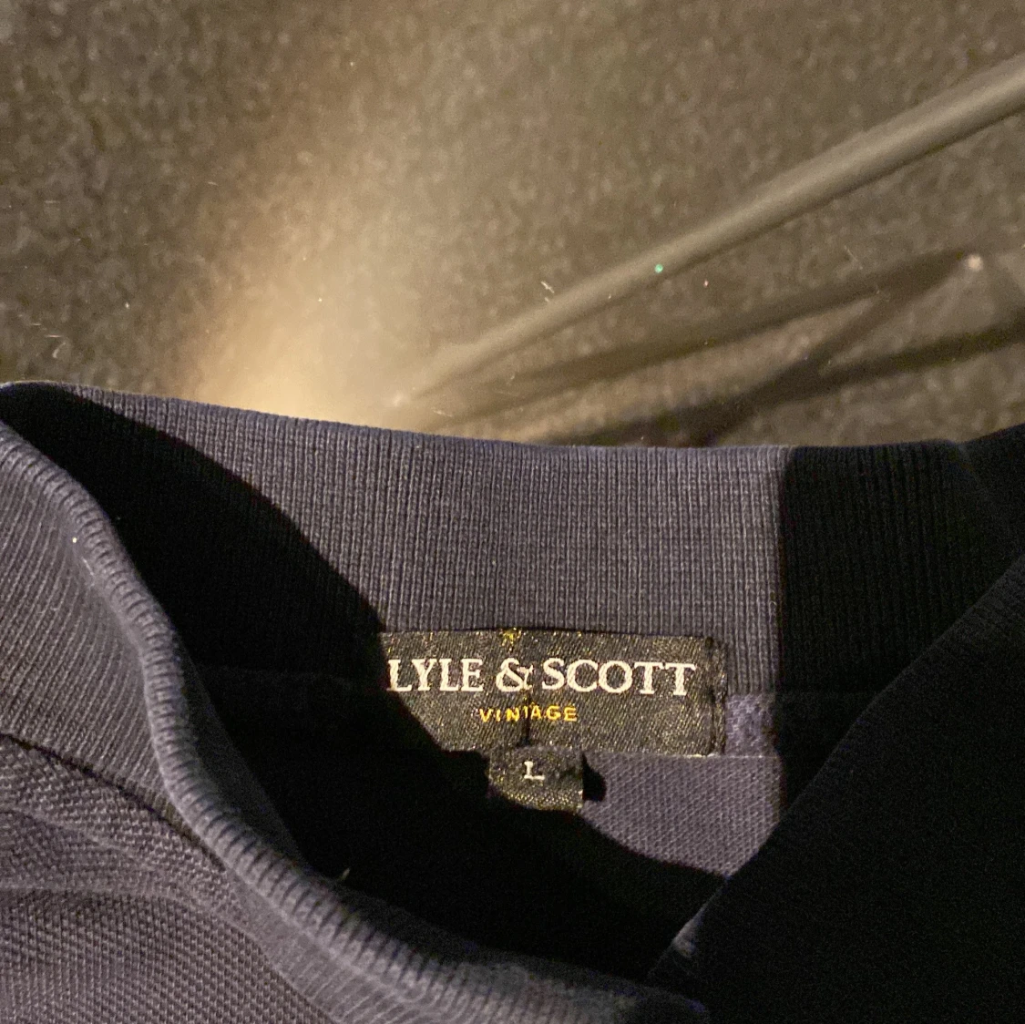 Mörkblå pikétröja från Lyle & Scott - 93