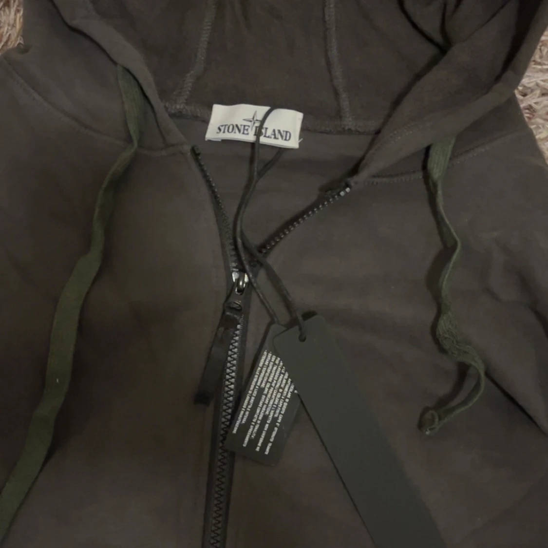 Stone island zip hoodie mörkgrå - 1