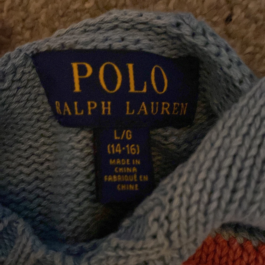 Blå stickad tröja från Polo Ralph Lauren - 91