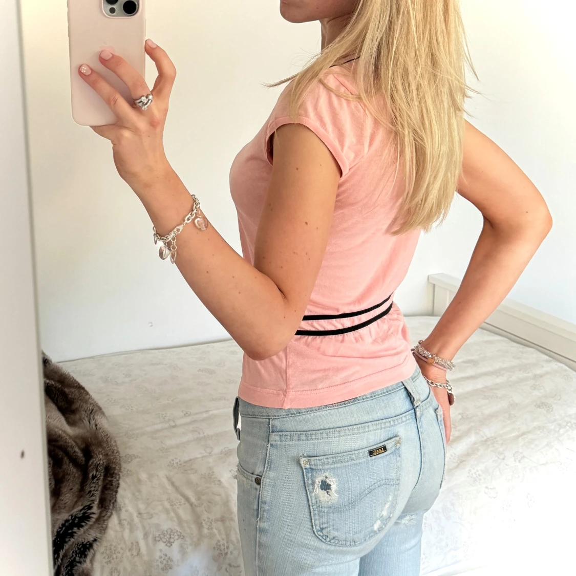 rosa & svart topp - 91