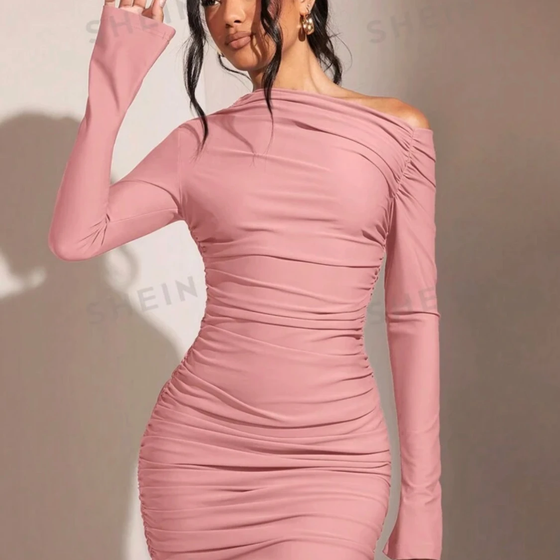 Rosa fest klänning - 90