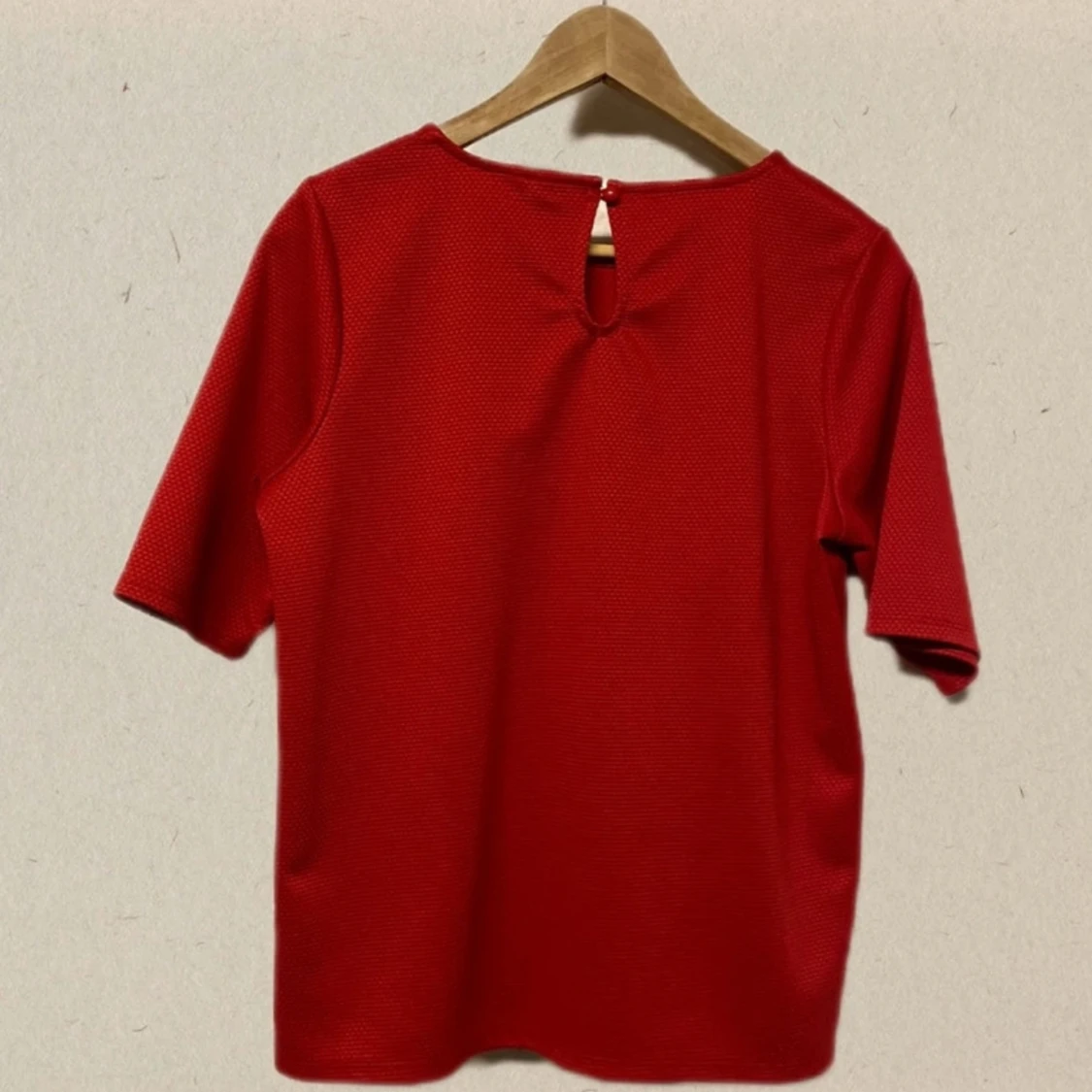 Röd oversize syntet t-shirt  - 90