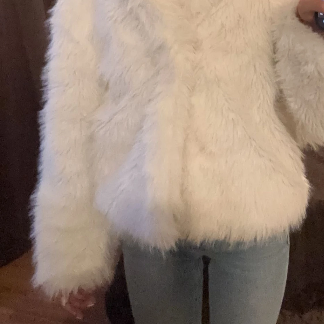 Vit päls jacka - 90
