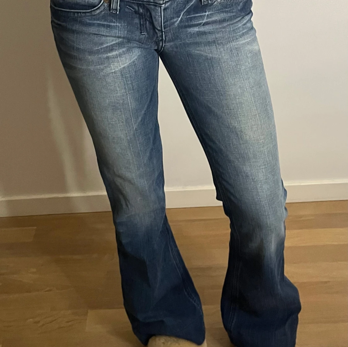 Blå bootcut jeans - 91