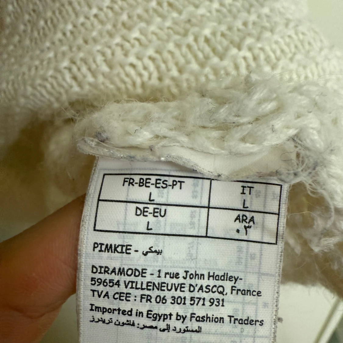Vit stickad tröja från Pimkie - 92