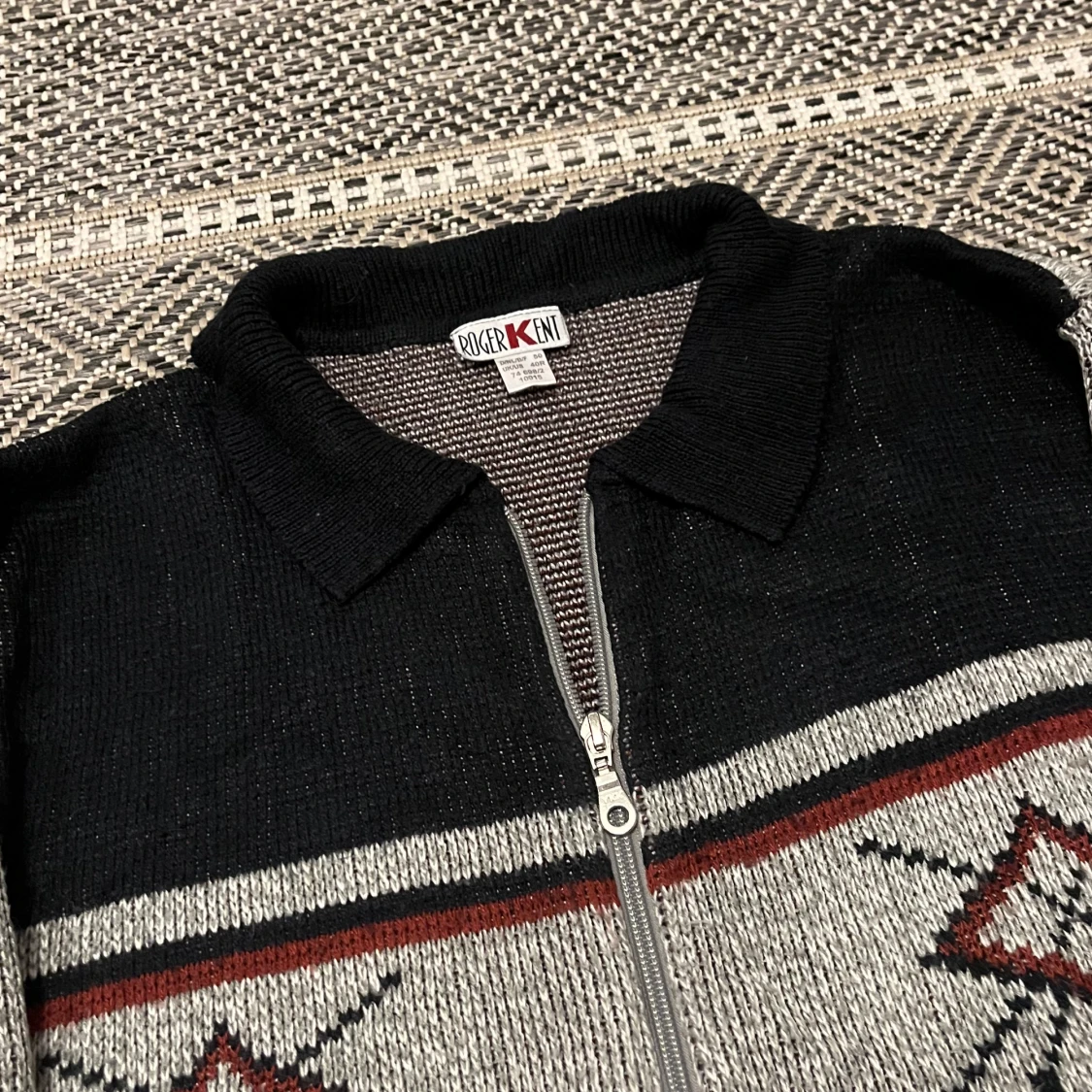 Unik stickad cardigan / overshirt  - 1