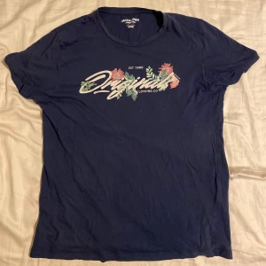 Blå t-shirt från Jack & Jones - Blå T-shirt från Jack&Jones, sitter som M. 