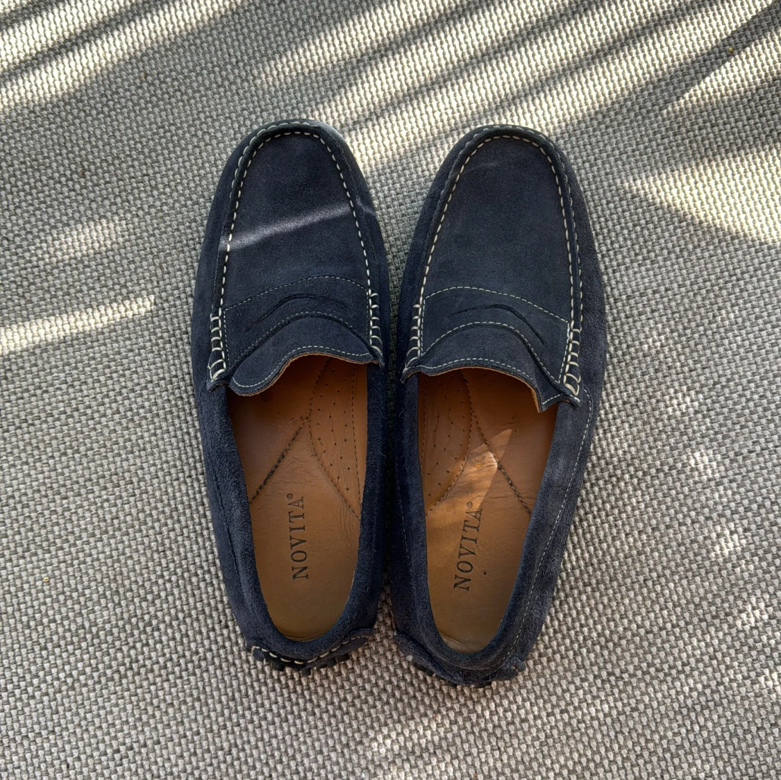 Navy blue loafers - 90
