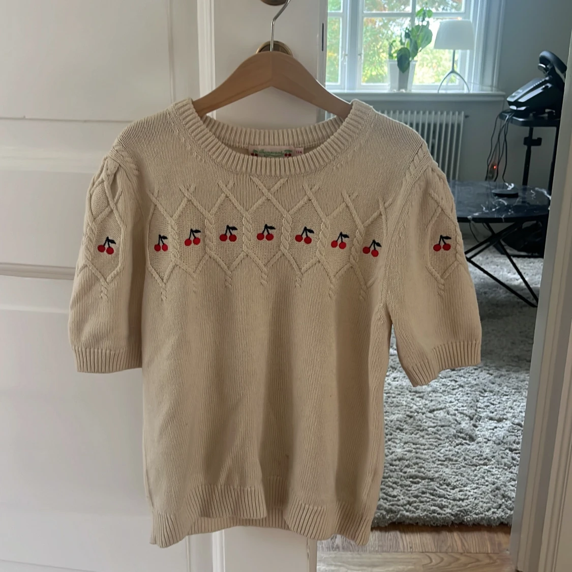 Kortärmad stickad tröja från bonpoint