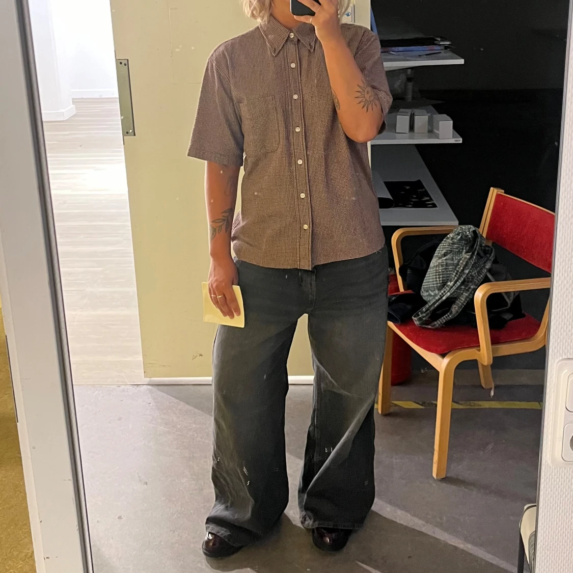 Skjorta, rutig röd HUMANA - 91