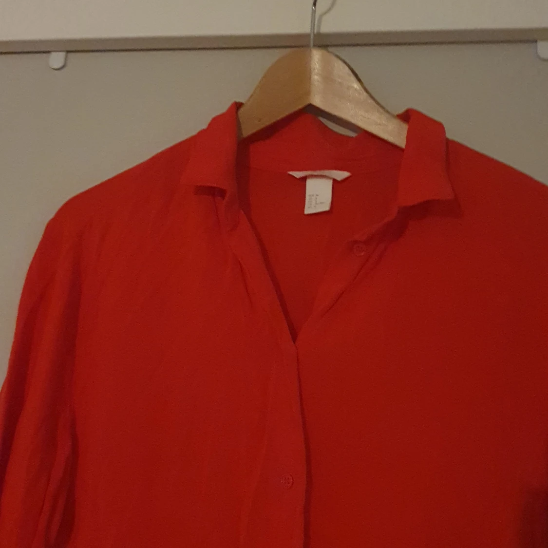 Röd långärmad klänning - 90