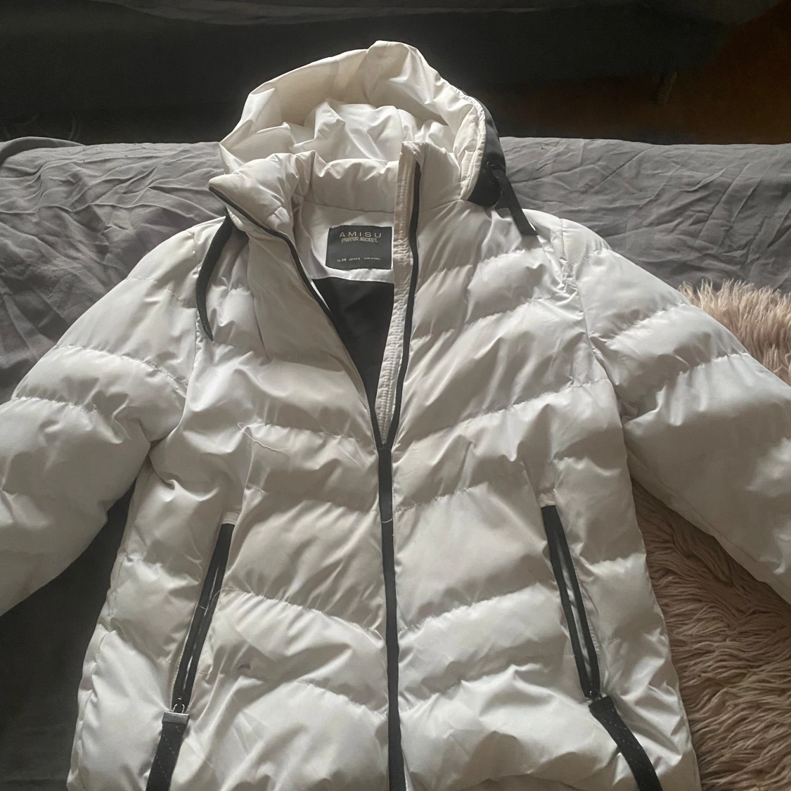 Vit pufferjacka - 90