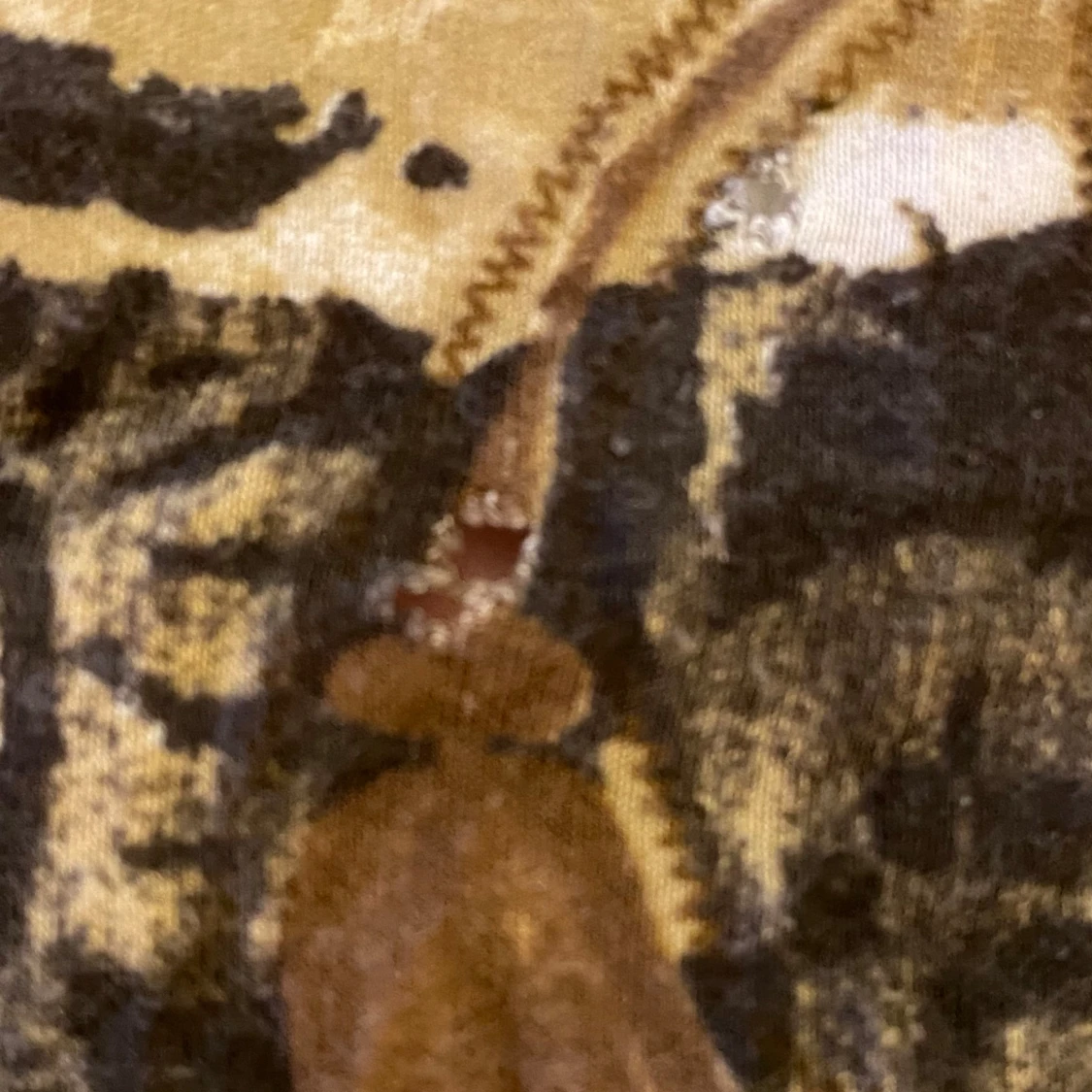 Mönstrad långärmad topp - 91