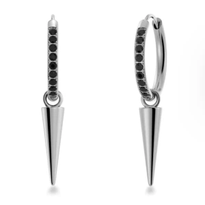 Peak Hoops Sparkle Black Steel - Säljer dessa skit snygga örhängen från Edblad. Knappt använda därav att jag säljer.