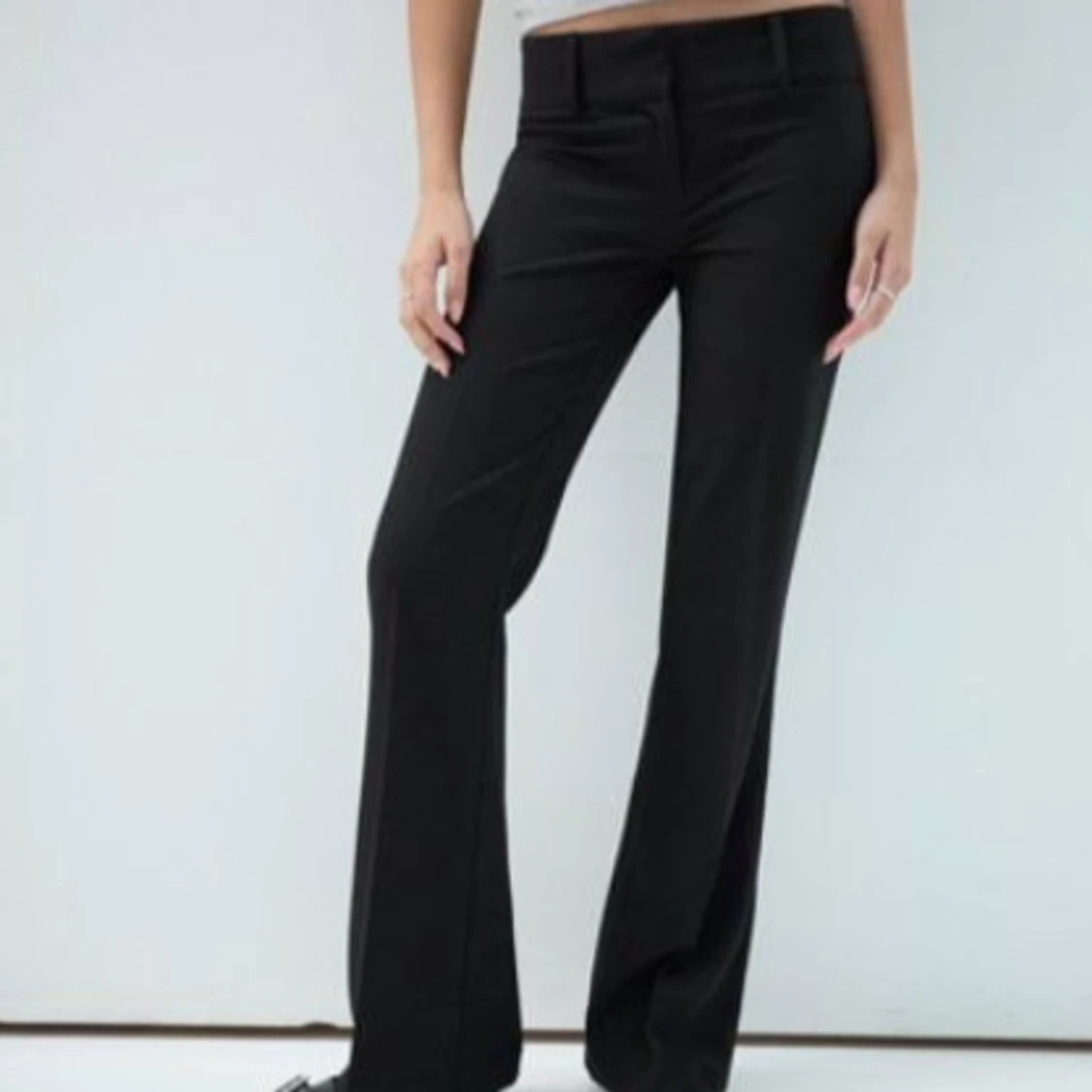 Super low waist flare suit pants 